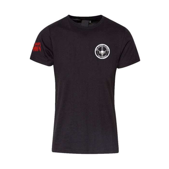 The Bloody Deamon logo vertical dans le dos | noir