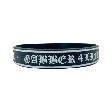 100% Hardcore Bracelet Gabber 4 Life | Noir