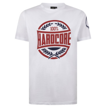 100% Hardcore T-shirt Victory | blanc