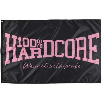 100% Hardcore drapeau THE BRAND imprimé en rose