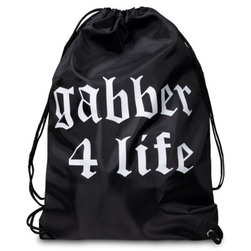 100% Hardcore Stringbag GABBER 4 LIFE | noir