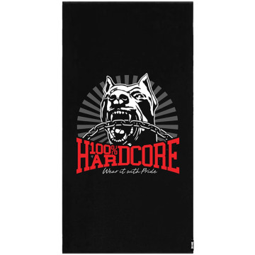 100% Hardcore Serviette de plage DOG-1 | Noir