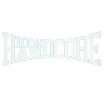 100% Hardcore autocollant voiture WEAR IT WITH PRIDE mini 15.8 CM | blanc