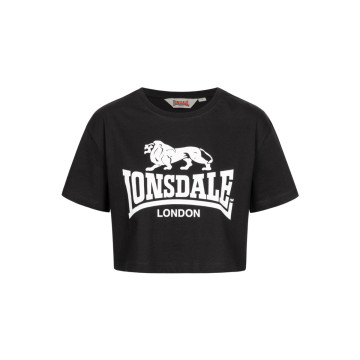 Lonsdale Crop top big logo | zwart 