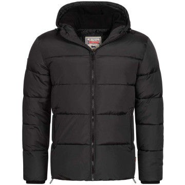 Lonsdale herenjas met capuchon Garker | zwart