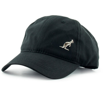 Casquette australienne avec logo argenté noir