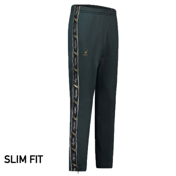 Pantalon Australian slim fit avec 2 fermetures éclair et passepoil noir 3.0 | woods green