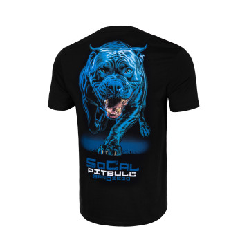 Pit Bull T-shirt in blue zwart 