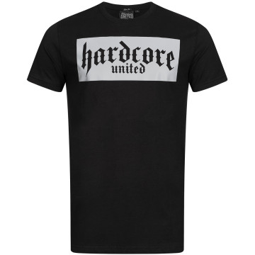 Hardcore United T-shirt réfléchissant goth logo bar | noir