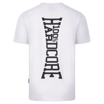 100% Hardcore T-shirt avec Logo Vertical | Blanc
