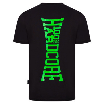 100% Hardcore T-shirt avec Logo Vert | Noir
