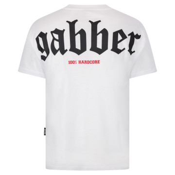 100% Hardcore gabber t-shirt | blanc