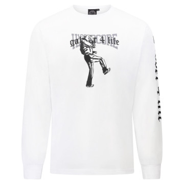 100% Hardcore Longsleeve GABBER 4 LIFE | Blanc