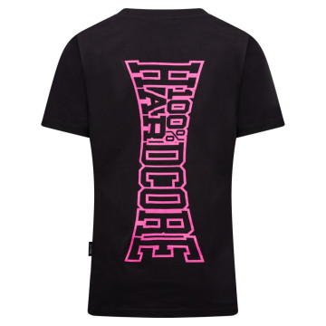  100% Hardcore T-shirt Femme avec Logo Rose | Noir