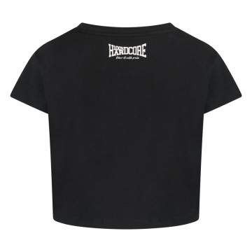100% Hardcore croptop Essential noir et blanc