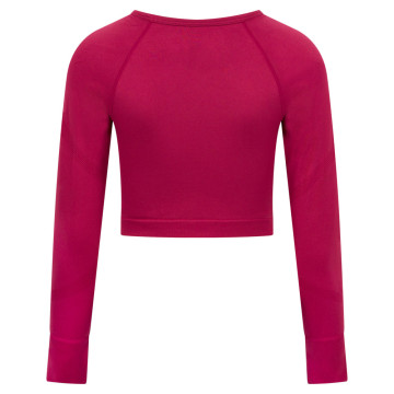 100% Hardcore Essential sports longleeve cropped | rouge