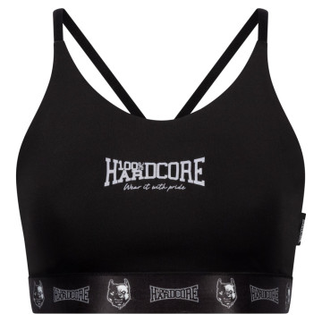 100% Hardcore  haut de sport à bande | noir