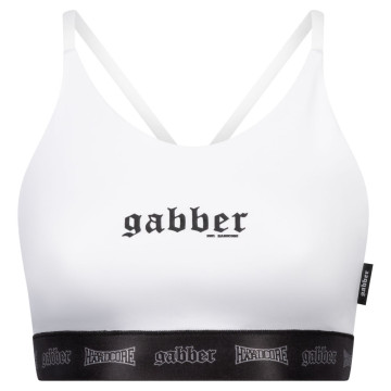 100% Hardcore taping sporttop Gabber | wit