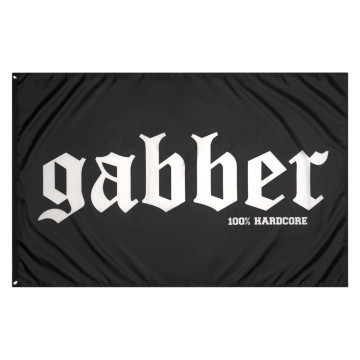 100% Hardcore drapeau GABBER | Noir