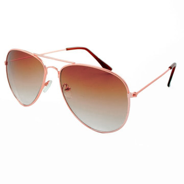 Loud and Clear lunettes pilote métal or | verres transparents marron