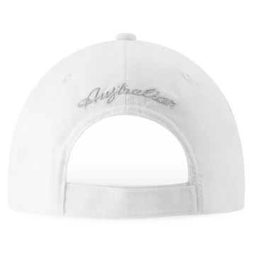 Casquette Australian avec emblème de logo argenté en blanc