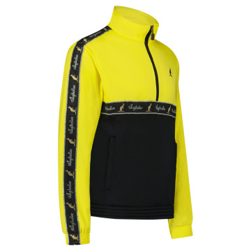 Australian duo half zip jasje met zwarte bies | geel