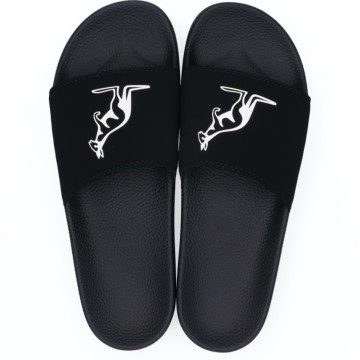 Australian slippers big logo | zwart - wit 