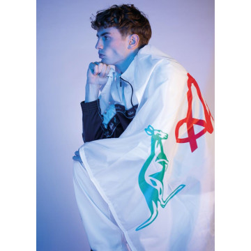 Australian vlag met classic logo | wit