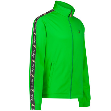 Veste australienne cintrée passepoilée noire 2.0 | Kawasaki green 