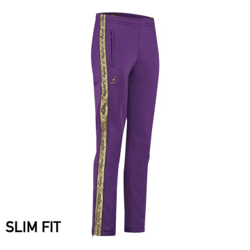 Pantalon australien slim fit avec 2 fermetures éclair et passepoils dorés 3.0 | Purple
