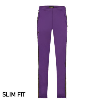 Pantalon australien slim fit avec 2 fermetures éclair et passepoils dorés 3.0 | Purple