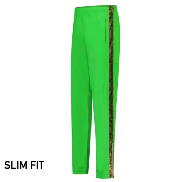 Pantalon Australian slim fit 2 zips et passepoils dorés 3.0 | kawasaki green