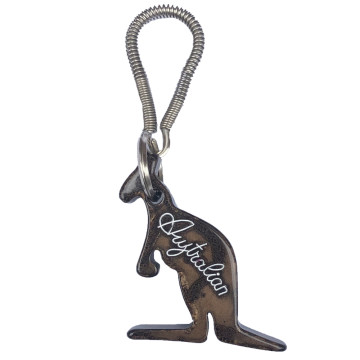 Porte-clefs australien ☓ effet marbre ☓ marron