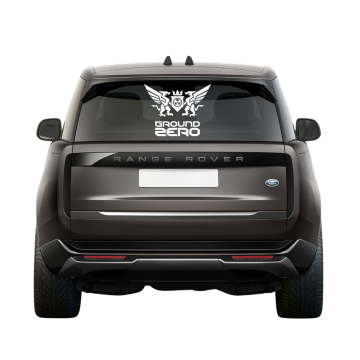 Autocollant blanc pour la fenêtre de la voiture Ground Zero 