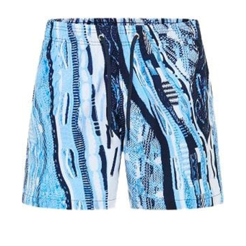 Carlo Colucci zwembroek met gebreide print 101