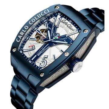 Carlo Colucci montre en acier inoxydable avec boucle déployante | CC101-2