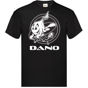 DJ DANO T-shirt glow in the dark print | Zwart 