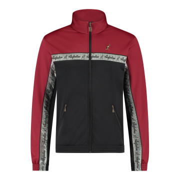 Australian duo jacket silver breasted 2.0 | black - bordeaux red
