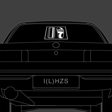 Elitepauper autosticker Bier & Slippers  75 x 75 CM | Wit