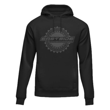 Eastside Underground hoodie Badge donker logo | zwart