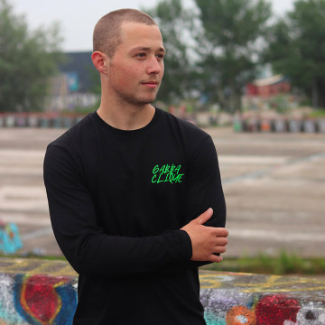 Gabba Clique longsleeve Bass groen | zwart