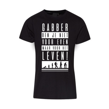 Hard-Wear T-shirt gabber voor het leven! | zwart