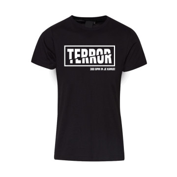Hard-Wear T-shirt Terror 300 BPM in je kanus! | zwart