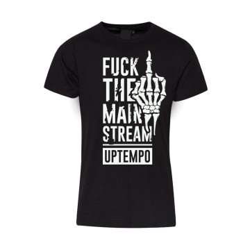 Hard-Wear T-shirt Uptempo fck the mainstream | zwart