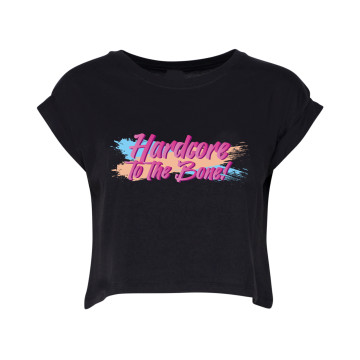 Hard-Wear x Graffiti Croptop Hardcore to the bone | zwart