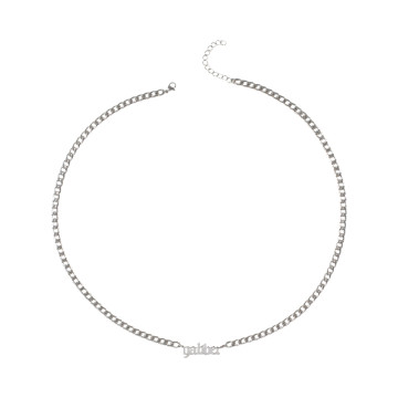 100% Hardcore Collier gabber 65 CM | argent