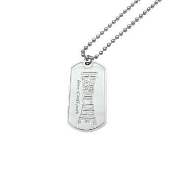 100% Hardcore Collier DOGTAG | Argent