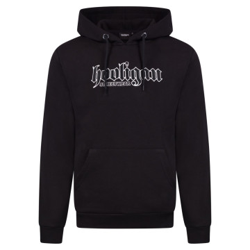 Sweat à capuche Hooligan Applique | noir 