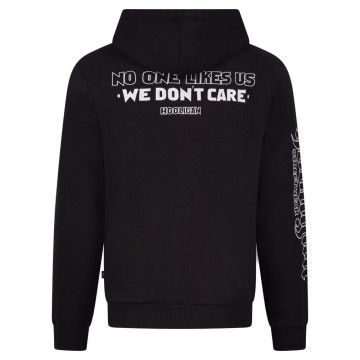 Sweat à capuche zippé Hooligan We Don't Care | noir