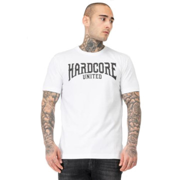 Hardcore United t-shirt met rugbedrukking | wit 